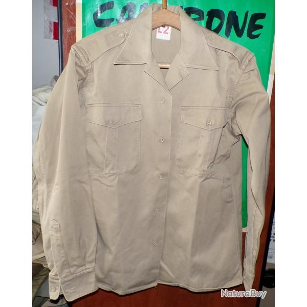 CHEMISE MILITAIRE DE L'ARMEE FRANCAISE ,Taille L 2 SOIT M OU 39-40 EN CIVIL,OCCASION  FABRICATION FR