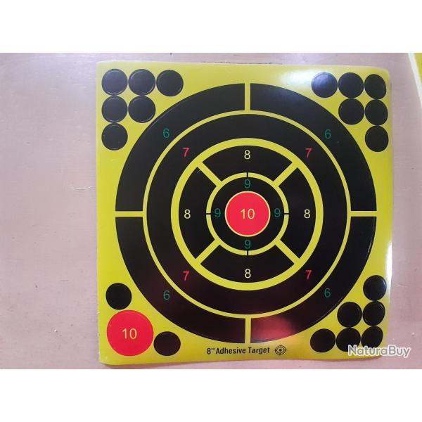 12 Cibles ractives fluo 17cm