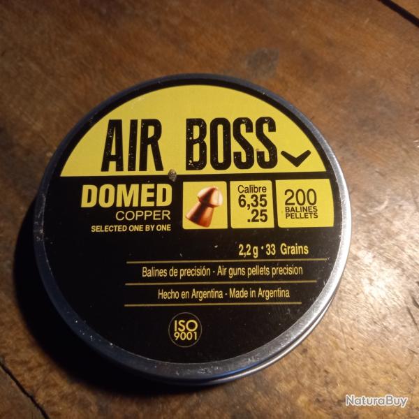 Vends plombs cuivr�s Air Boss cal 6.35 mm
