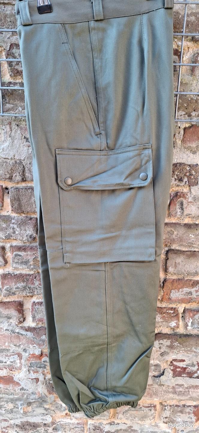 Pantalon Cargo Treillis Militaire Français - Vert Kaki Taille 36 Long - Neuf Sans étiquette - Style Utilitaire