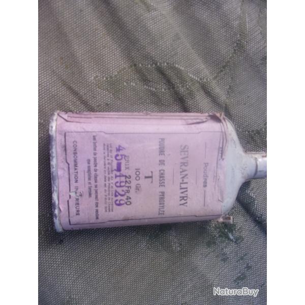 bidon de poudre ancien 1929