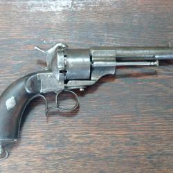 Revolver &agrave; broche / Lefaucheux type 1854-1858 court - France second Empire - cal 12 mm - BE