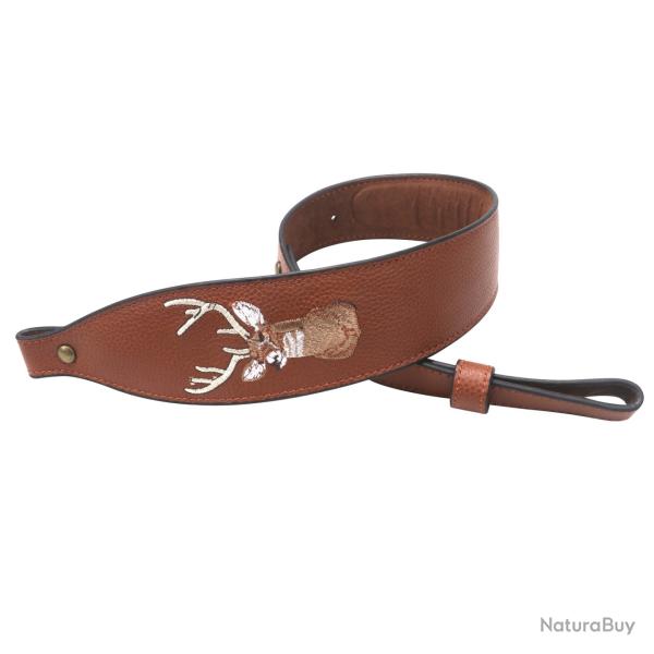 Tourbon-ceinture de transport bandouli�re ajust�e 67-94 cm marron cuir v�ritable LIVRAISON GRATUITE