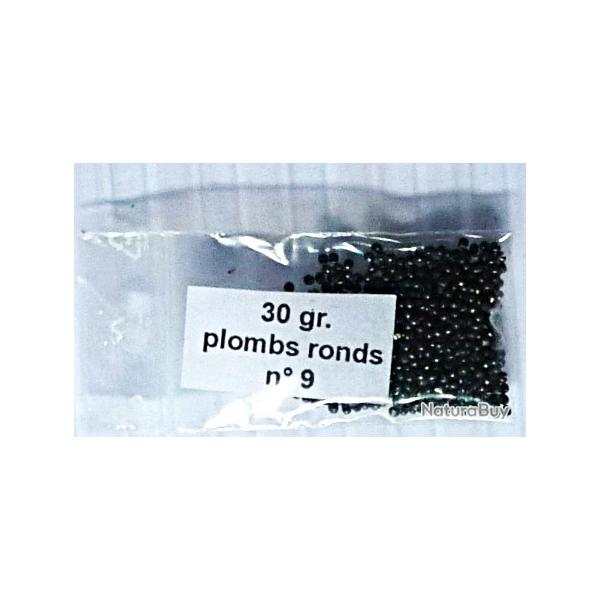 Plombs ronds fendus - sachet 30 gr n 9