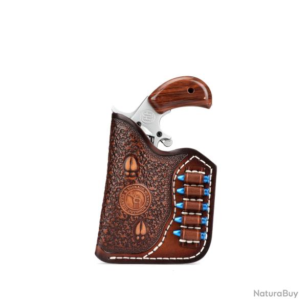 Tourbon-Porte-munitions en cuir avec boucle de ceinture 40 balles, 22LR