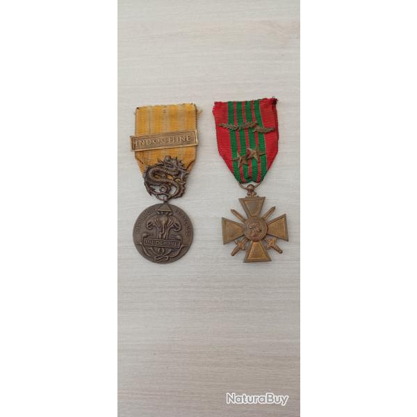 Lot m�dailles militaires