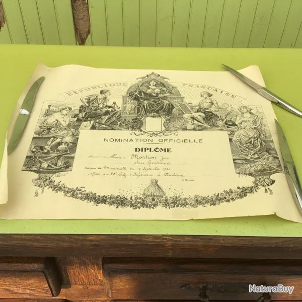 VENDU PAR LE-CUIRASSIER TRES BEAU CERTIFICAT D'AFFECTATION D'UN LIEUTENANT AU RGIMENT INFANTERIE