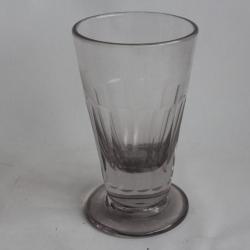 Ancien verre bistrot gravé Café Babel