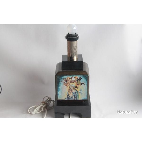 Pied de lampe peint Icne Vierge  l'enfant