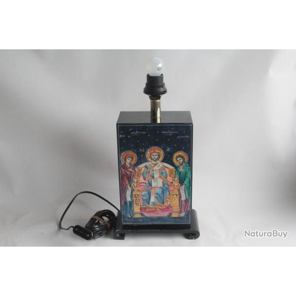 Pied de lampe peint Icne orthodoxe
