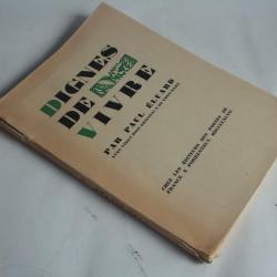 Livre Dignes de Vivre Paul Eluard 1947 bois gravé Théo Kerg