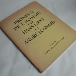 Hans Erni dessin original livre Promesse de l'homme 1953 dédicacé