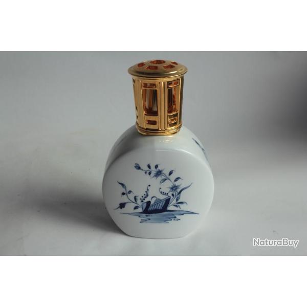 Lampe Berger porcelaine Mod�le exclusif 1999 CCLB bleu d'Arras