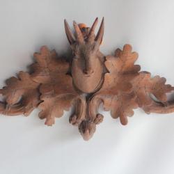 Porte manteau bois sculpté Forêt Noire Art Populaire