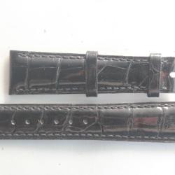 PATEK PHILIPPE Bracelet montre cuir marron 20/16 mm