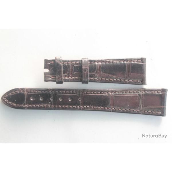 PATEK PHILIPPE Bracelet montre cuir marron 18/14 mm