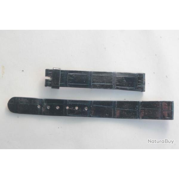 PATEK PHILIPPE Bracelet montre cuir bleu 12/11 mm