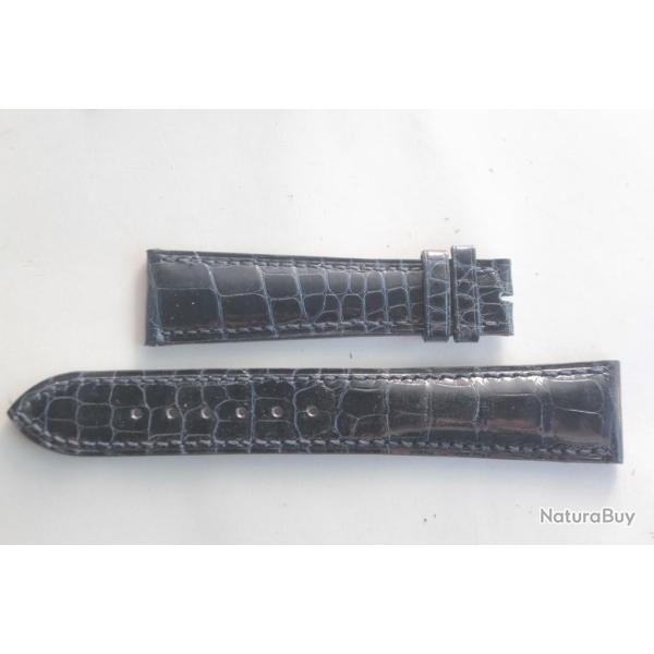 PATEK PHILIPPE Bracelet montre cuir bleu 21/16 mm