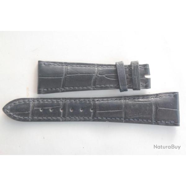 PATEK PHILIPPE Bracelet montre cuir bleu 22/16 mm