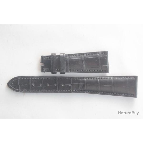 PATEK PHILIPPE Bracelet montre cuir noir 21/16 mm