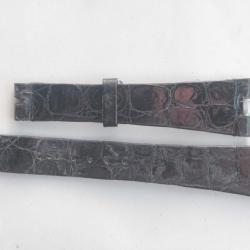 PATEK PHILIPPE Bracelet montre cuir noir 16/11 mm