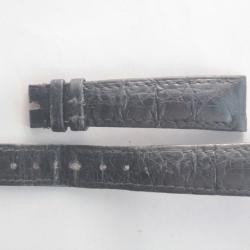 PATEK PHILIPPE Bracelet montre cuir noir 20/13 mm