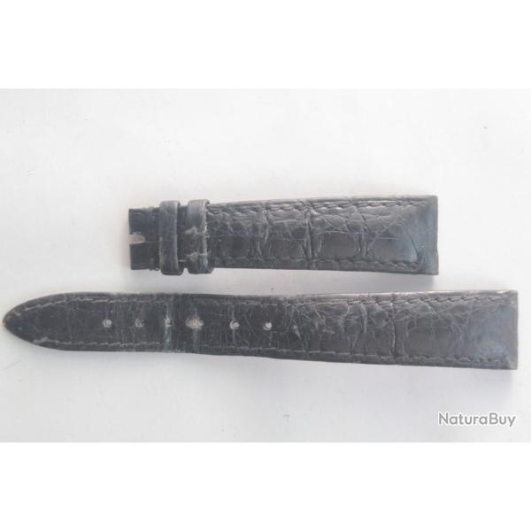 PATEK PHILIPPE Bracelet montre cuir noir 20/13 mm