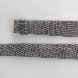 PATEK PHILIPPE Bracelet montre cuir gris 18/14 mm