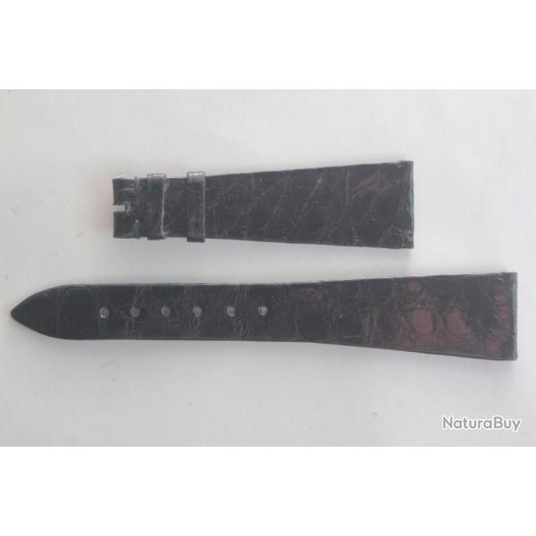 PATEK PHILIPPE Bracelet montre cuir noir 20/13 mm