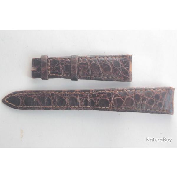 PATEK PHILIPPE Bracelet montre cuir noir 18/13 mm