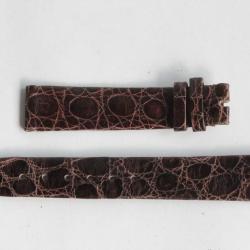 PATEK PHILIPPE Bracelet montre cuir marron 16 mm