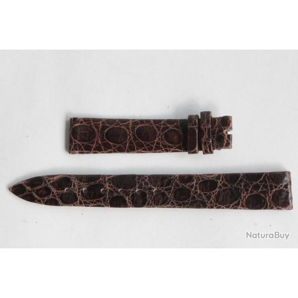 PATEK PHILIPPE Bracelet montre cuir marron 16 mm