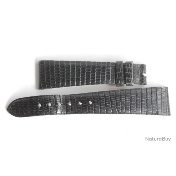 PATEK PHILIPPE Bracelet montre cuir noir 20 mm