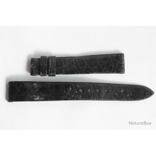 PATEK PHILIPPE Bracelet montre cuir noir 16 mm