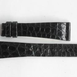 PATEK PHILIPPE Bracelet montre cuir noir 20 mm