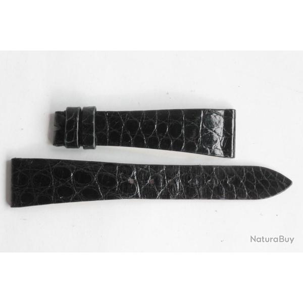 PATEK PHILIPPE Bracelet montre cuir noir 20 mm