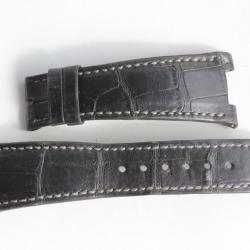PATEK PHILIPPE Bracelet montre cuir noir 24 mm