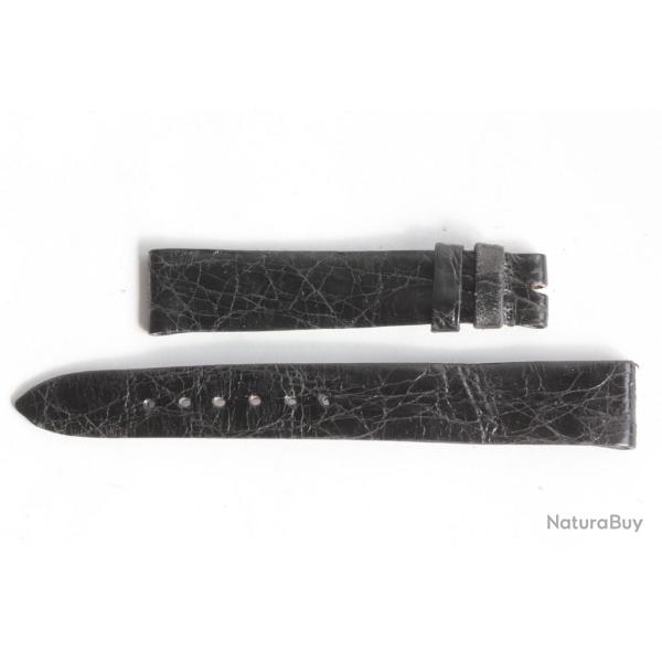 PATEK PHILIPPE Bracelet montre cuir noir 16 mm