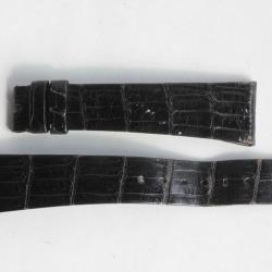 PATEK PHILIPPE Bracelet montre cuir noir 19 mm