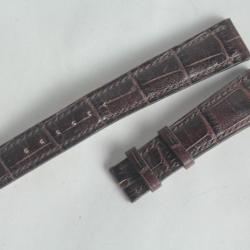 PATEK PHILIPPE Bracelet montre cuir marron 18 mm