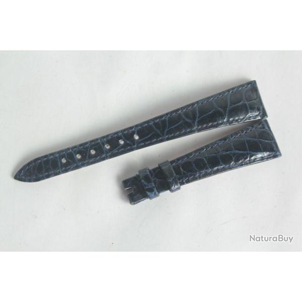 PATEK PHILIPPE Bracelet montre cuir bleu 16 mm