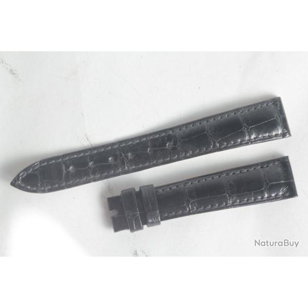 PATEK PHILIPPE Bracelet montre cuir noir 17 mm