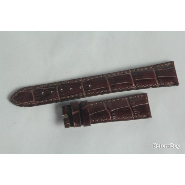 PATEK PHILIPPE Bracelet montre cuir marron 19 mm