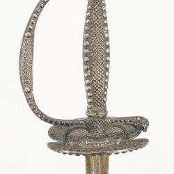 &Eacute;PEE D'OFFICIER EN ARGENT MARQUE JUSTICIA FRANCE ANCIENNE MONARCHIE R&Egrave;GNE DE LOUIS XVI Collection Fr