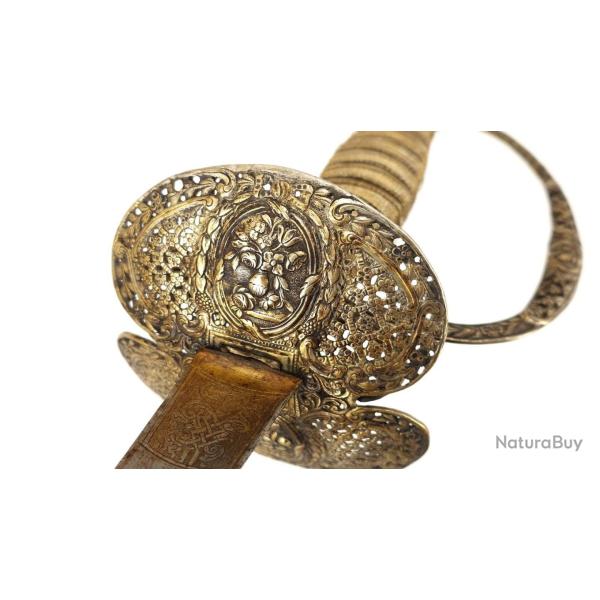 �P�E DE VILLE OU DE COUR � LA MOUSQUETAIRE EN VERMEIL POINCON DE LYON 1762 � 1780 - FRANCE ANCIENNE 