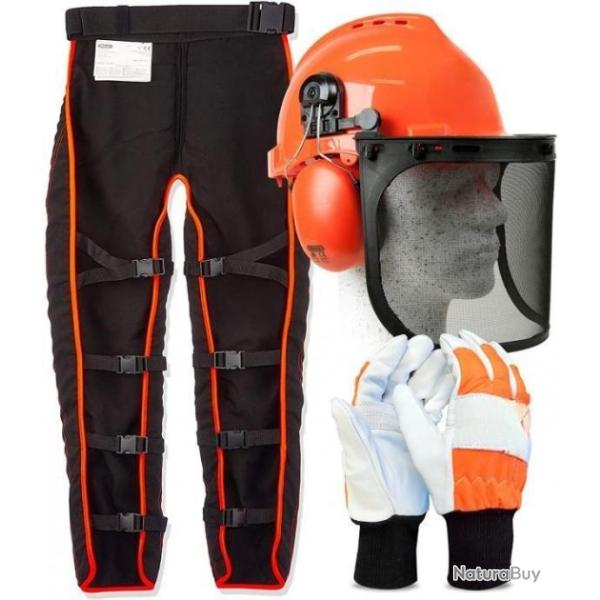 Kit de protection pour le travail - Casque + Gants + Pantalon de s�curit� - Livraison gratuite