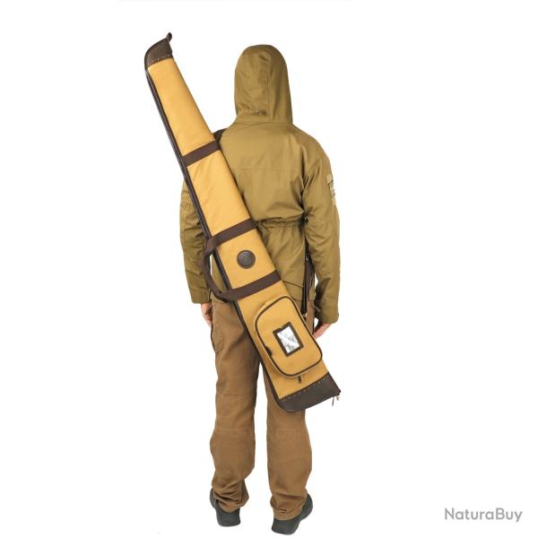 Tourbon-Juste de sac en toile rembourr�e pour fusil de chasse 136cm -**jaune LIVRAISON GRATUITE