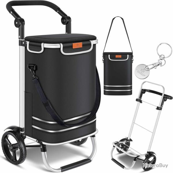 Chariot de Courses Pliable avec Une capacit� de 56 litres et Une Charge maximale de 50 kg
