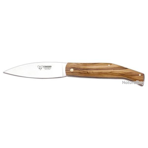 Couteau fermant Cudeman C443L Manche Bois d'olivier Lame 9CM