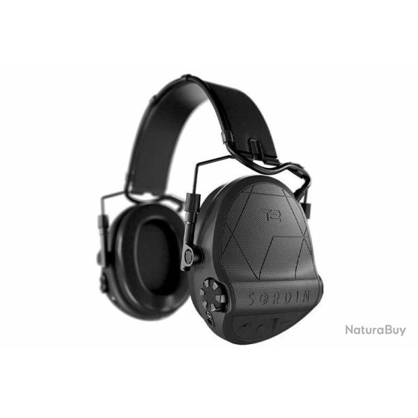 Casque �lectronique Supr�me T2 noir Sordin